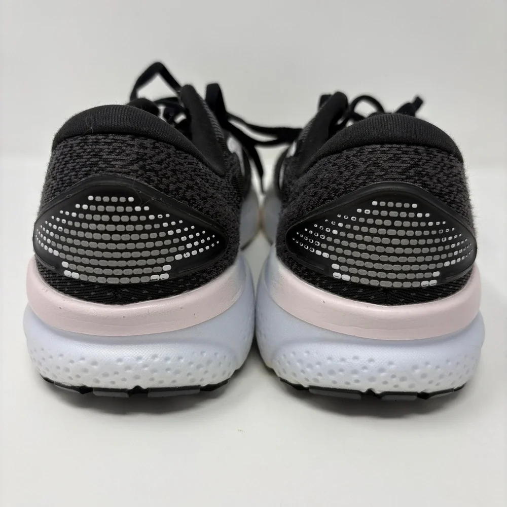 Brooks Ghost 16 Women's Size 8 Black White Pink Running Shoes (1204071B077)